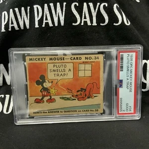 1935 Mickey Mouse CPC Pluto Smells A Trap... #34 Disney PSA 2 - Picture 1 of 2