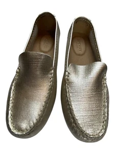 Sperry Silver Leather Port Driving Loafer Shoe STS86096 Women's Size 7.5M NIB - Picture 1 of 10