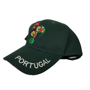 Portuguese Rooster Baseball Cap Adjustable Green Embroidered Bird Floral hat - Picture 1 of 7