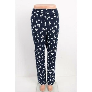 Boden Womens Richmond Ankle Pants UK 22L US 18L Tall Navy Blue Floral - Picture 1 of 7