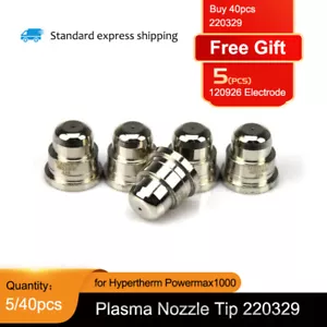 Boquilla de plasma FineCut 40A 220329 5/40 piezas para Hypertherm max1000/1250/1650 plata - Imagen 1 de 3