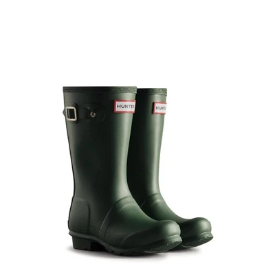 Botas de lluvia Hunter Big Kids originales para niños, verde cazador, K1 Foto 1 de 4