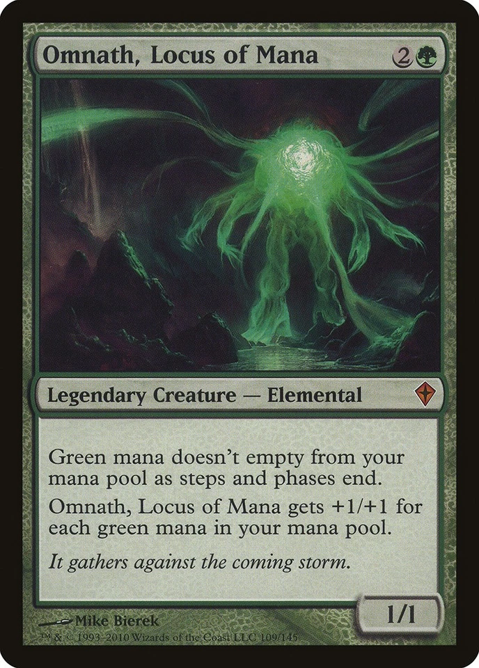 Omnath, Locus of Mana Worldwake HEAVILY PLD Green Mythic Rare MTG CARD ABUGames - Image 1 of 1