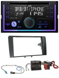 JVC MP3 USB 2DIN DAB Bluetooth CD Autoradio für Audi A3 8P 2003-2012 Aktivsystem - Bild 1 von 9