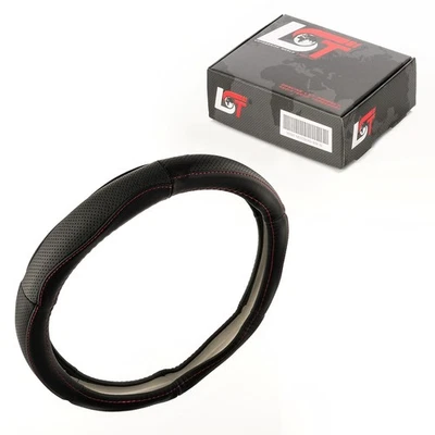 Steering wheel cover sleeve steering wheel protector Ø 38 x 9 cm 15 x 3.5 inches black gray for Jaguar - Image 1 of 4