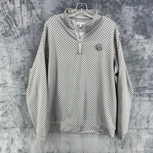 Peter Millar Skull & Clubs 1/4 Zip Men XL Oakland Hills Country Club Light Gray - Picture 1 of 15