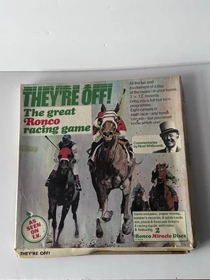 Vintage They're Off The Great Ronco Racing Game 1975 Noel Whitcomb Commentaries - Image 1 of 4