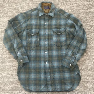 Vintage Pendleton Flannel Shirt Women 16 100% Pure Virgin Wool Cottagecore 80s - Picture 1 of 7