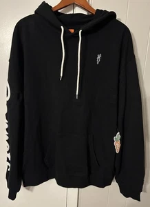 CARROTS By ANWAR CARROTS Black Thick Warm Large Logo Hoodie Sweatshirt Mens 2XL - Picture 1 of 8