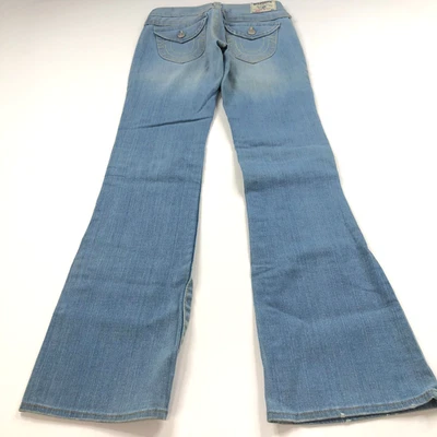 True Religion Becky Bootcut 26 (Fits 28W 33L) Low Rise Denim Jeans Flap HRJ - Image 1 of 4