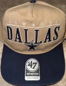 Dallas Cowboys '47 City Line Hitch Adjustable Hat - Tan/Navy New NWT’S - Picture 1 of 9