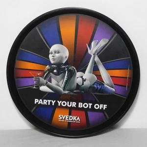 SVEDKA 2011 Party Your Bot Off Number One Vodka of 2033 Werbung Serviertablett - Bild 1 von 8