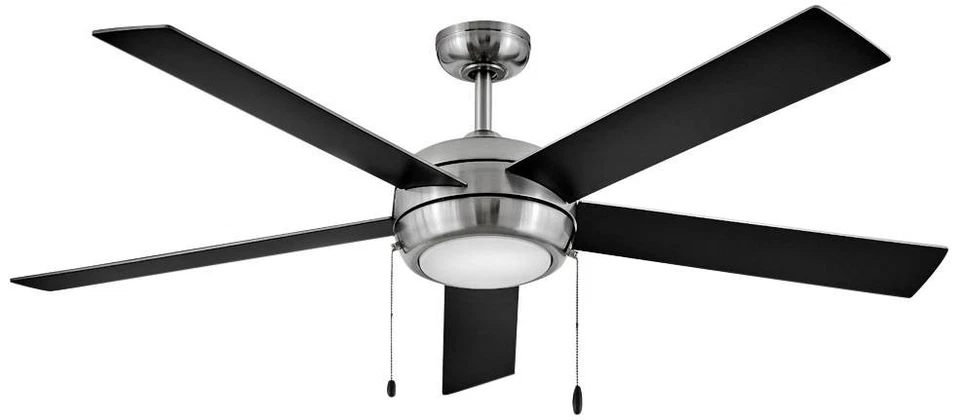 Ventilador de teto LED interno 60" Hinkley Croft níquel escovado corrente - Imagem 1 de 1