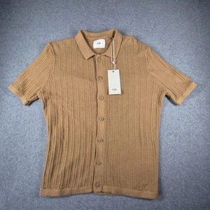 Folk Djon Poloshirt camelbraun Strick Kurzarm Herren Größe Medium neu mit Etikett - Bild 1 von 10
