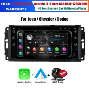 Autoradio GPS Android14 CarPlay per Chrysler 300C Sebring Aspen 2008-2010 8+128G - Foto 1 di 24