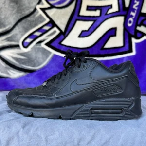 Size 8.5 - Nike Air Max 90 Leather Black - Picture 1 of 12