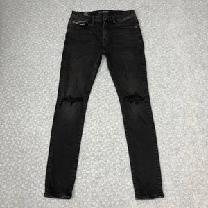 Pantalones de mezclilla Cult of Individuality para hombre 32x32 negros punk súper ajustados elásticos día - Imagen 1 de 12