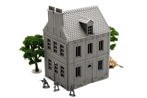 Normandy Row Cottage TS13 Corner House - French Town V4 - 3D Printed Miniature W - Picture 1 of 8