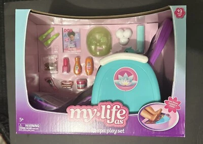 My Life As Spa Juego Muñeca Tamaño 19 Piezas Silla Spa Pie Baño Máscara Uñas Reales Foto 1 de 2