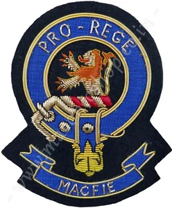 SCHOTTISCHER CLAN WAPPEN ABZEICHEN HANDGESTICKT PATCH - MACFIE - Bild 1 von 1