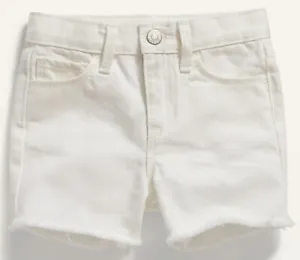 NWT OLD NAVY 5T 'SEA SALT' OFF WHITE FRAYED DENIM SHORTS - Picture 1 of 4
