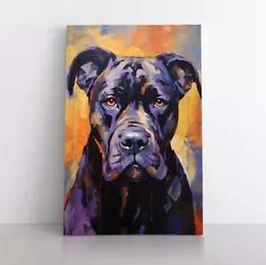 Abstrakter Stock Corso Hund Ölgemälde Druck auf Leinwand | Haustier Hund Geschenk - Bild 1 von 12
