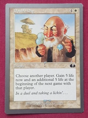 Magic The Gathering UNGLUED DOUBLE DIP white card MTG - Image 1 of 2