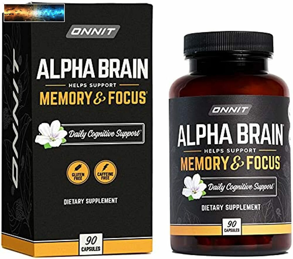 ONNIT Alpha Brain (90ct) - Premium Nootropic Brain Supplement - Focus, Concentra