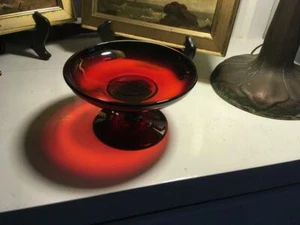 Stunning Ruby Glass Compote  *Antique* - Picture 1 of 4
