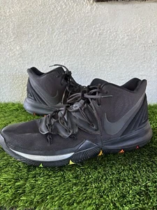 Nike Kyrie 5 Neon Sole Mens 14 Black Shoes Sneakers Basketball Athletic Rare - Picture 1 of 10