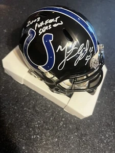 MIKE VANDERJAGT signed “Black” SPEED INDIANAPOLIS COLTS Mini-helmet! BECKETT COA - Picture 1 of 2