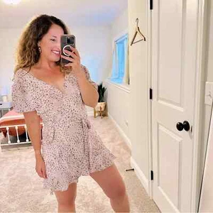 NWT MISSGUIDED Purple Floral Mini Dress 6P - Picture 1 of 11