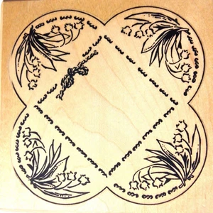 Lily of the Valley Coin Pocket Envelope Rubber Stamp Folio Fold Too Much Fun HTF - Picture 1 of 5