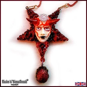 Satanic Jewelry Lucifer Satan Baphomet Necklace Talisman Pendant Amulet Pentacle - Picture 1 of 24