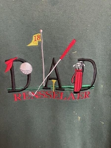 Vintage 90s Rennesslar Golf Club Crewneck Sweatshirt Adult XL Green Distressed - Picture 1 of 7