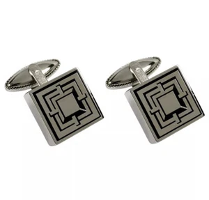 ACME Studio FRANK LLOYD WRIGHT “Block" Cloisonné Enamel Cufflinks NEW - Picture 1 of 3