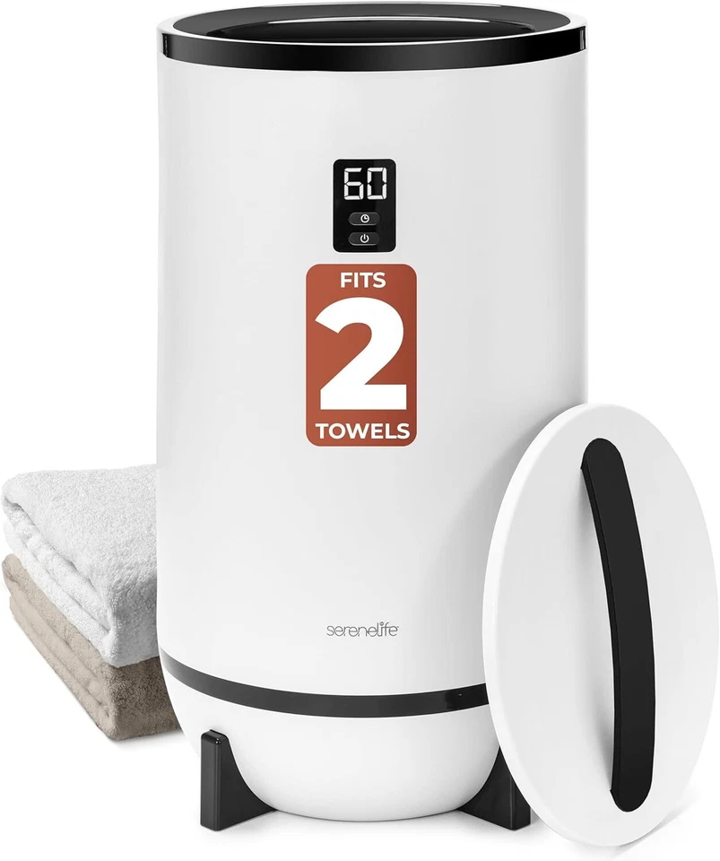 Cubo calentadores de toallas SereneLife con fragancia personalizada para spa y baño Foto 1 de 4