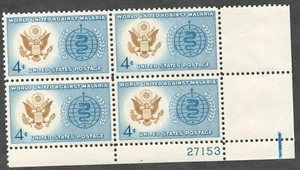 US. 1194. Great Seal of US and WHO Symbol. Malaria Eradication. PB4. MNG. 1962 - Picture 1 of 2