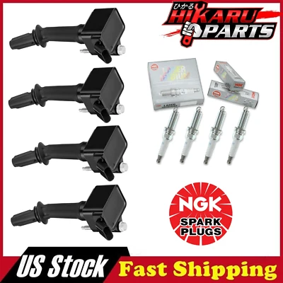 4x vela de ignição NGK e 4x bobina de ignição para Chevrolet Malibu Equinox Buick 1.4L L4 - Imagem 1 de 4