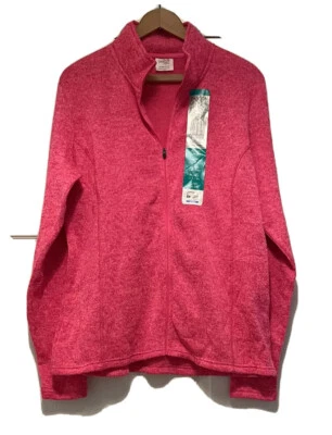 Danskin Now Mujer Chaqueta XL 16-18 Cremallera Completa Vellón Rosa Foto 1 de 4