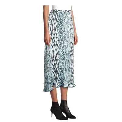 NEW Elie Tahari Alex Pleated Printed MIDI Skirt Tie Dye 6 - Image 1 of 4