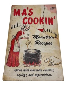 Vintage 1975 Ma's Cookin' Mountain Recipes PB Cook Book - Imagen 1 de 6