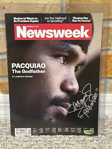 MANNY "PACMAN" PACQUIAO SIGNED AUTO NEWSWEEK MAGAZINE NOVEMBER 2011 PSA DNA - Picture 1 of 3