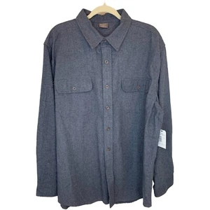 Great Northwest Button Down Flannel Shirt XL Gray Chamois Workshirt Shacket NWT - Picture 1 of 5