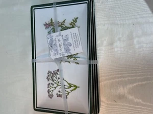 Purple Floral Dinnerware Plates Set of 4 100% Melamine 8X5 White / Flowers - Picture 1 of 5