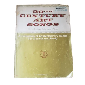 1967 VINTAGE 20th CENTURY ART SONGS SHEET MUSIC BOOK CONTEMPORY PARA PIANO-VOZ - Imagen 1 de 8