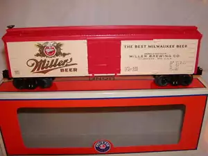 Lionel 6-83657 Miller Beer Brewing Co Wood Sided Reefer O 027 2016 shelf display - Picture 1 of 11