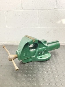Vintage 6" Jaw Record No 36 Vice, Made In England Engineering Work Bench Clamp - Picture 1 of 13