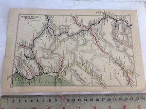WALES RAILWAY MAP 1908 BARMOUTH BRECON LLANDILLO GLASBURY ABERYSTWYTH DOLAU MOAT - Picture 1 of 7