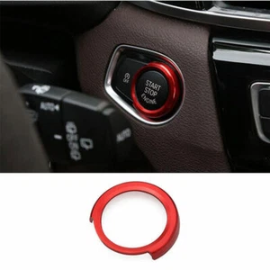 Interruptor de encendido de aluminio rojo botón de arranque anillo moldura para BMW X3 G01 X4 2018-2021 - Imagen 1 de 6